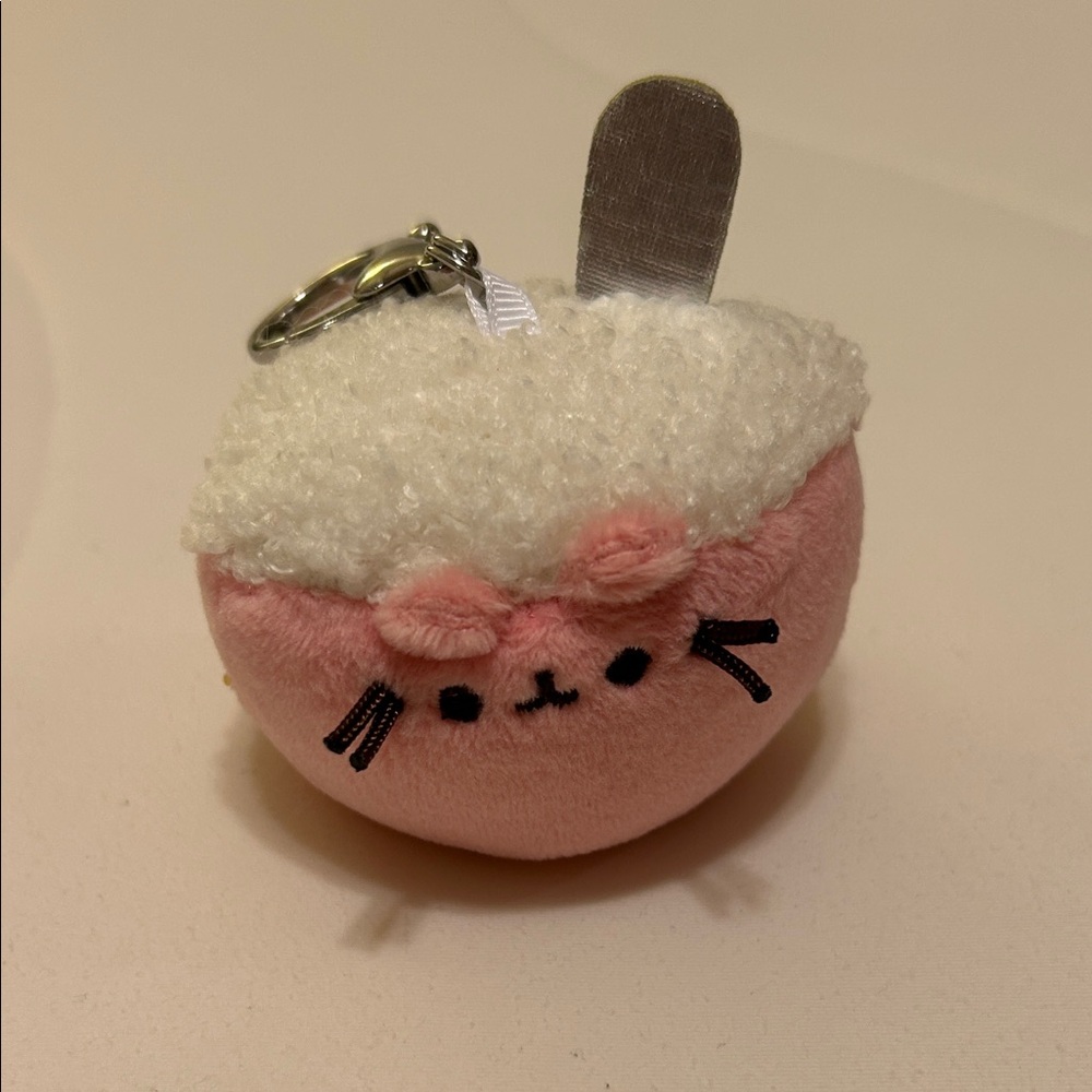 Pusheen Pink and White Breakfast Cereal Plush Keychain
